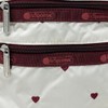 LeSportsac 4007 Smartphone Shoulder Bag 3-Zip Crossbody, BERRY HEART EMB