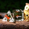 cusdie 7-Die DND Dice, Polyhedral Dice Set Filled with Animal,