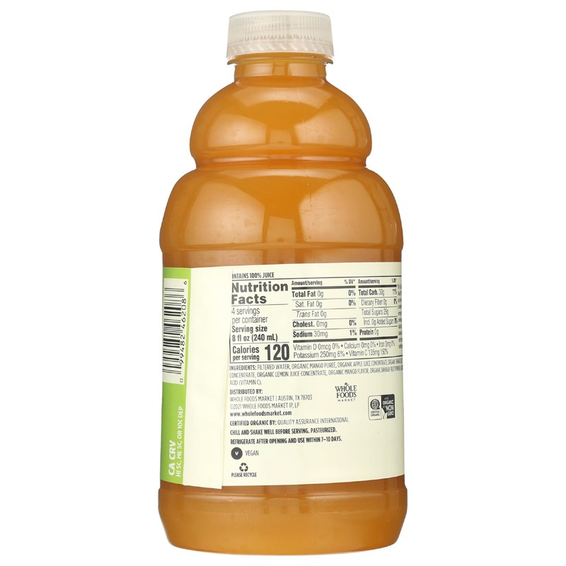365 by Whole Foods Market, Juice Mango Apple Orange Baobab