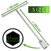AERZETIX - C69071 - T-shaped socket wrench 17 x 300