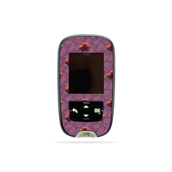 MightySkins Skin Compatible with Accu-Chek Guide - Sunset Roses |
