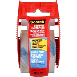 Scotch Brand Heavy Duty Shipping Packaging Tape 1 Roll with Dispenser 1.88"x22.2