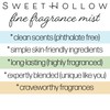 SweetHollow Vanilla + Waffle Cone Fine Fragrance Mist, Scented Perfume