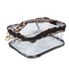 3pcs Makeup Bag Set Leopard Print Large Capacity Portable Waterproof