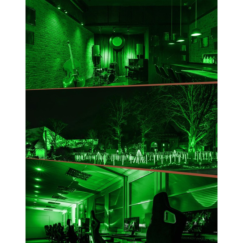 6-Pack MR16 Green LED Bulbs-Natural 5W 50W Halogen GU5.3 Base