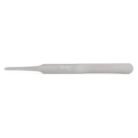 Weller Erem 2ASASL Stainless Steel Straight/Round Broad Point Anti Magnetic Tweezer, 4.75" Overall Length