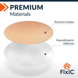 FixiС Adhesive Patches 25 Pack 3 1/2" – Good for Libre 1, 2, 3 & Plus – G7 & Stelo – Guardian – Waterproof Adhesive Patches – Libre Adhesive Covers – Pre-Cut – The Best Fixation for Your Sensor! (Tan)