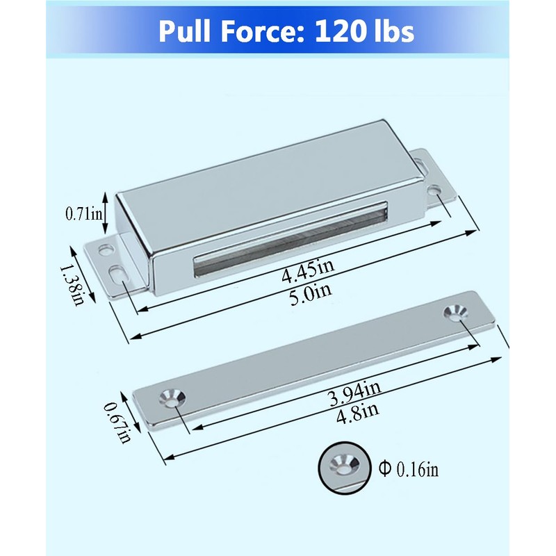 WOOCH Door Magnetic Catch - 160lb High Magnetic Stainless Steel