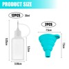 HINFHI 12-Piece Bottling And 2-Piece Funnel, Plastic Pigment Bottle, Glue