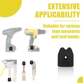 UEAVOID 2 Pack Quick-Lock Tape Holder Universal Tape Measure Holder Set Safe Efficient Double Comfort for Your Tool Belt (Black)
