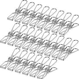 OKAM Stainless Steel Pegs - 70-Pack Stainless Steel Pegs Large - Strong & Sturdy Clips, Eco-Friendly Metal Clothes Pegs for Home Laundry and Craft Drying Peg, Pins or Clip Needs