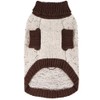 BINGPET Dog Turtleneck Sweater Bone Pattern Winter Warm Sweater for