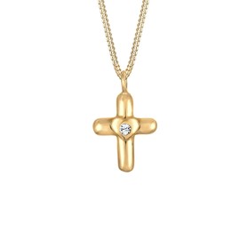 Elli Girls 925 Sterling Silver Crystal Necklace, Facet cut, Crystal