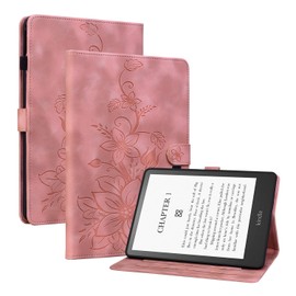 KEDBBAO Case for 7 Inch Kindle Paperwhite (12th Generation 2024) and Kindle Colorsoft Signature Edition 2024, Magnetic Closure Stand Premium Protective Case for Kindle Paperwhite 2024 Case, Pink