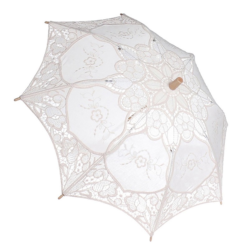 Lady Wedding Lace Umbrella Parasol Sun Umbrellas Party Bridal Photo
