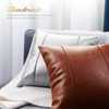 BRAWARM Silver Leather Throw Pillow Covers 18 X 18 Inches