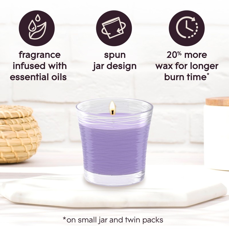 Glade Scented Candle Jar, Tranquil Lavender & Aloe, Air Freshener