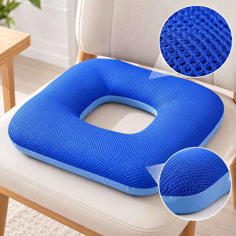 Center Cutout Seat Cushion for Senior Seating Comfort – Soft