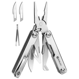BIBURY Multitools Pliers, EDC Mini Folding Scissors, Stainless Steel, Ideal for Camping, Birthday Gifts for Men and Women, Gifts for Dad