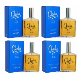 Revlon Pack of 4 Pc REVLON CHARLIE BLUE by Revlon Perfume 3.4 Oz EDT Spray New in Box