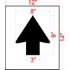 9" Cincinnati DOT Small Straight Arrow Stencil - 1/8" (.125")