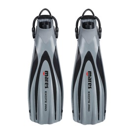 Mares Unisex Excite PRO Open Heel Rigid Blade Fins for Scuba Diving, Snorkeling, Swimming & Freediving, X-Large, Grey