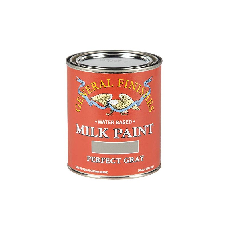 General Finishes Water Based Milk Paint, 1 Quart, Perfect Gray