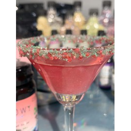 Snowy River Holiday Cocktail Sugar - Kosher All Natural Festive Cocktail Rimmer and Coffee Rimmer (Holiday, 8oz Bag)