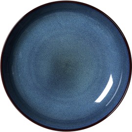 Ritzenhoff & Breker Bali Soup Plate, 23 cm, Deep Plate with Gradients, Scandinavian Design with Reactive Glaze, Stoneware, Blue
