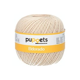 Puppets Eldorado Strength 10 4574010-04269 Beige Crochet Yarn, 100% Cotton