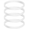 Pack of 4 Gaskets White Rubber Sealing O-Ring Replacement Part