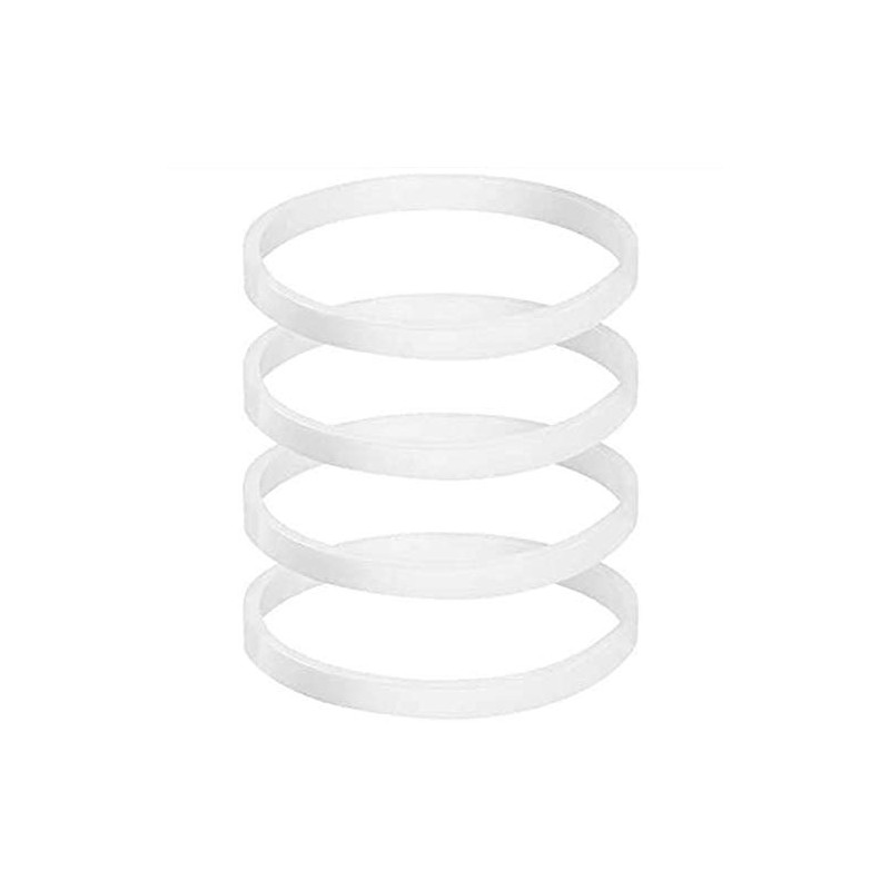 Pack of 4 Gaskets White Rubber Sealing O-Ring Replacement Part