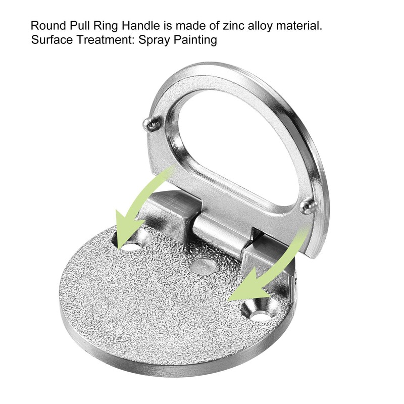 sourcing map Flush Pull Ring Handle 43.5x7mm, 2pcs Plane Drawer