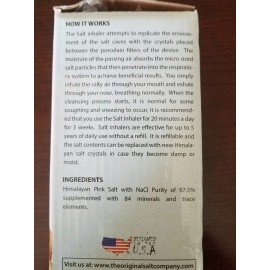 The Original Salt Company Himalayan Salt Inhaler. New in Box