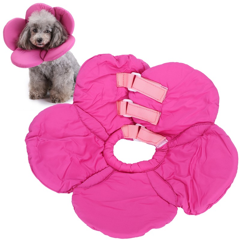 Dog Protective Collar Adjustable Pet Wound Recovery Flower Shape Neck