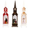 Christmas Church Wind Lantern Light Decorative Christmas Lamp Ornament for