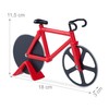 Relaxdays Bicycle Pizza Cutter, Funny Pizza Roller with Cutting Wheels,