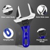 WORKPRO 6-Inch Stubby Adjustable Wrench, 1.5-Inch Extra Wide Jaw Opening
