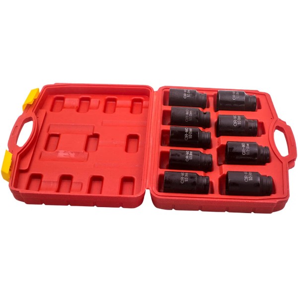BFO 9pcs Deep Impact Socket Set 1/2" Drive Metric Axle