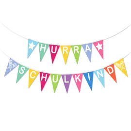 DPKOW Colourful School Decoration School Child Bunting Banner, Fabric First Day of School Garland Decoration for Back to School, School Child Bunting, Party Decoration for Boys and Girls