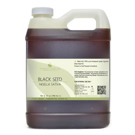 Amazing Herbs 32 OZ BLACK SEED OIL NIGELLA SATIVA 100% PURE ORGANIC COLD PRESSED UNREFINED