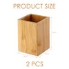2 Pieces Rectangular Pen Holder, Wooden Pen Holder, Simple Stationery