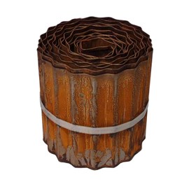 Corrugated Metal Landscape Edging,6 Inch x 20FT Sturdy Steel Garden Edging Border (Rusted, 6 Inch x 20FT)