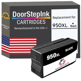 DoorStepInk Remanufactured in The USA Ink Cartridges for 950XL CN045AN 1 Black for HP Officejet 8600, Officejet Pro 251DW 276DW 8100 Series 8600 8610 8620