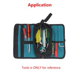 Zipper Tool Pouch, Heavy Duty Tool Bag, Water Resistant Utility Tools Organizer with Zippers for Wrenches, Vise, Screwdrivers