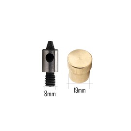 WedDecor Hole Cutting Punch Die Tool for Multiple Layers, Gold Base Setter, Use with Universal Hand Press Machine for Fabrics & DIY Leather Craft - 3mm