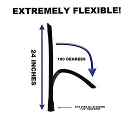 Vacuum & Central Vacuum Flexible 24" Crevice Tool - Under Refrigerator Appliance