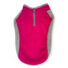 Extra Thick Stretch Fleece Dog Jumper Coat (X-Large, Dark Pink/Grey)