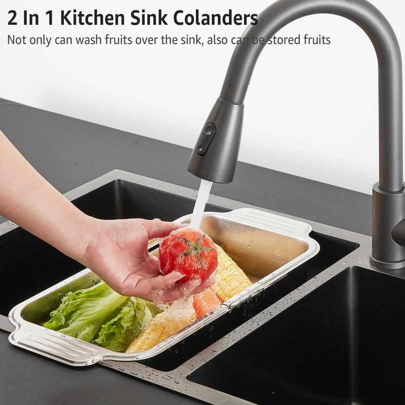 pollock 4 In 1 Collapsible Sink Colander for Kitchen Food