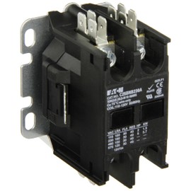 Eaton C25BNB230A Compact Definite Purpose Contactor, 30A Inductive Current Rating, 2 Max HP Rating at 115V, 5 Max HP Rating at 230V, 120VAC Coil Voltage